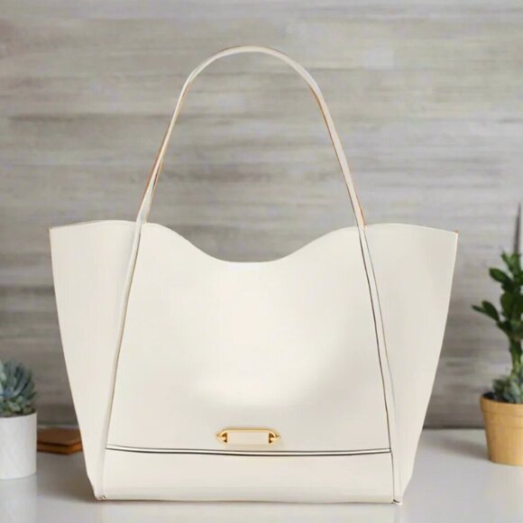 kate spade Handbags - Kate Spade Gramercy Extra Large White Tote Pebbled Roomy Soft Shoulder Bag